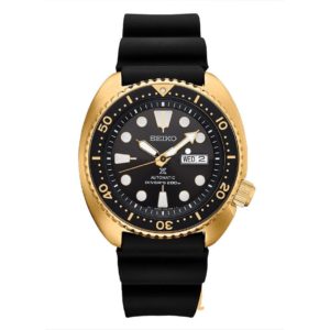 Relógios sempre marcam 10:10 - Seiko SRPC44 SS Gold Turtle